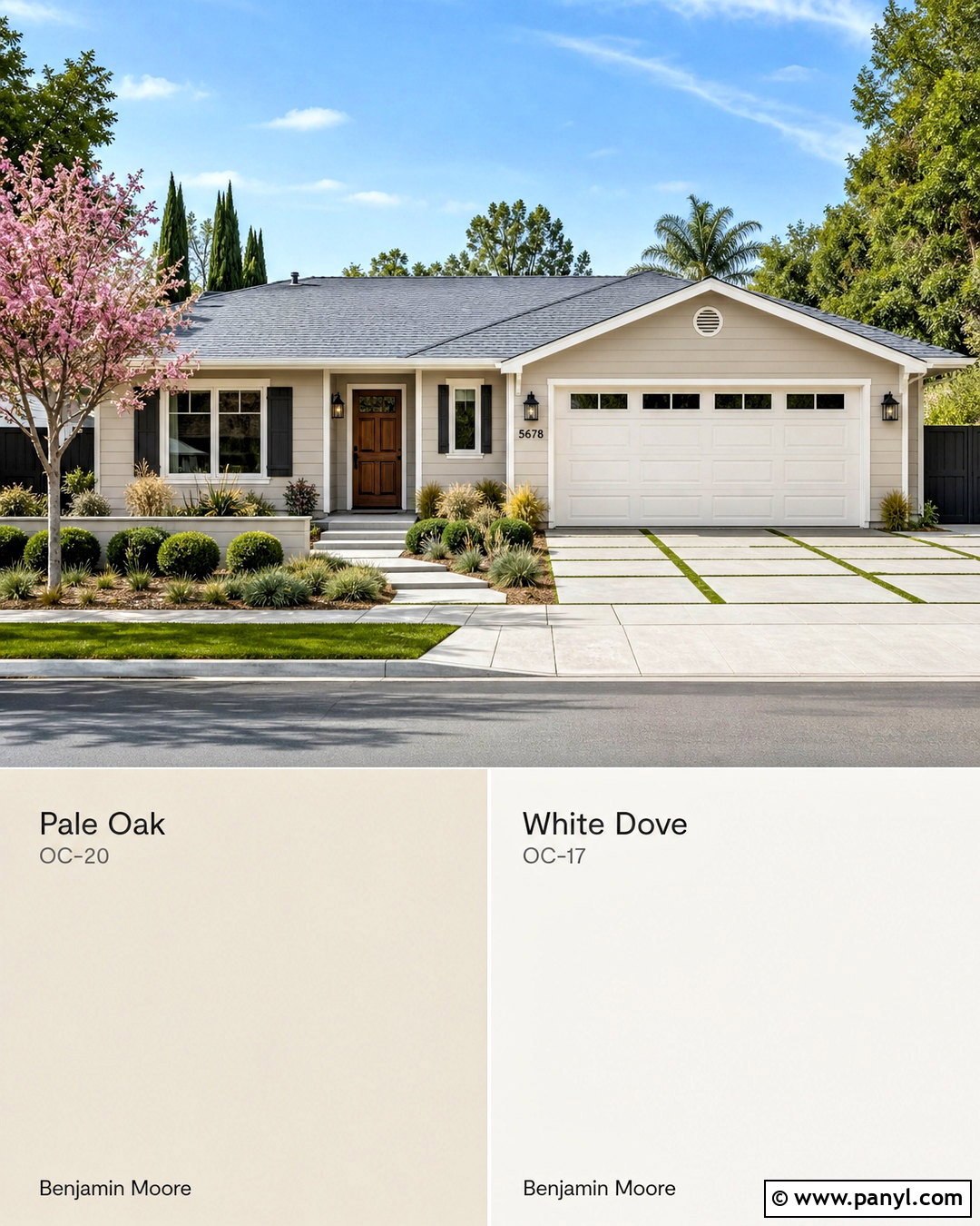 Pale Oak Ranch Exterior With White Dove Accents - 20 pale oak and white dove ideas