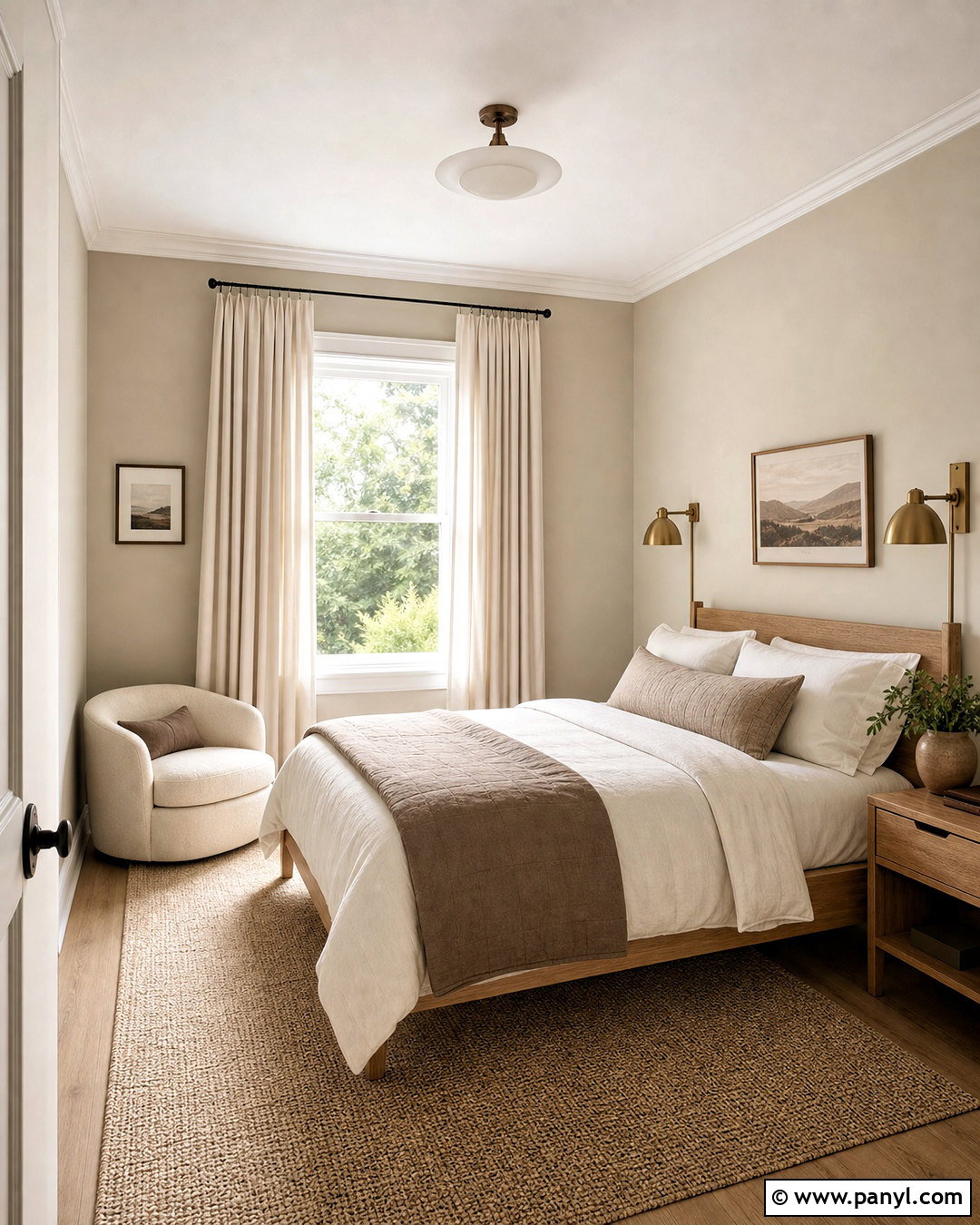 Pale Oak Small Bedroom - 20 beige wall paints