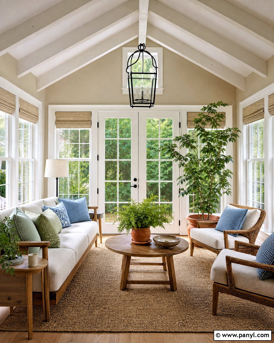 Pale Oak Sunroom With White Dove Windows - 20 pale oak and white dove ideas