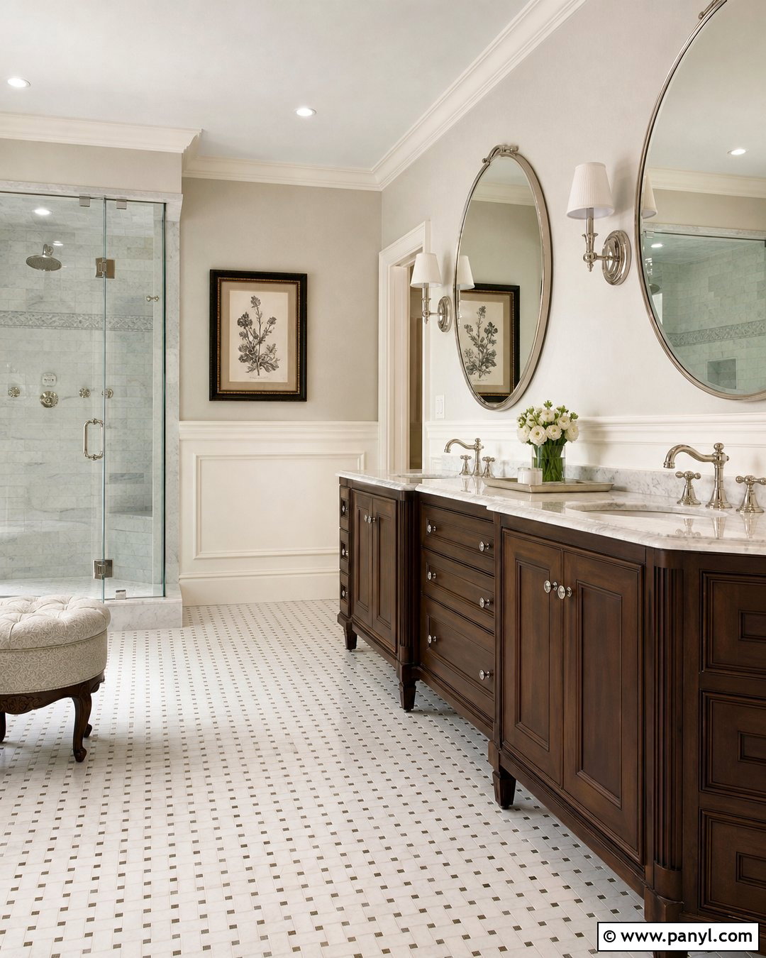 Pale Oak Traditional Bathroom - 25 Benjamin Moore Pale Oak Bathroom Ideas