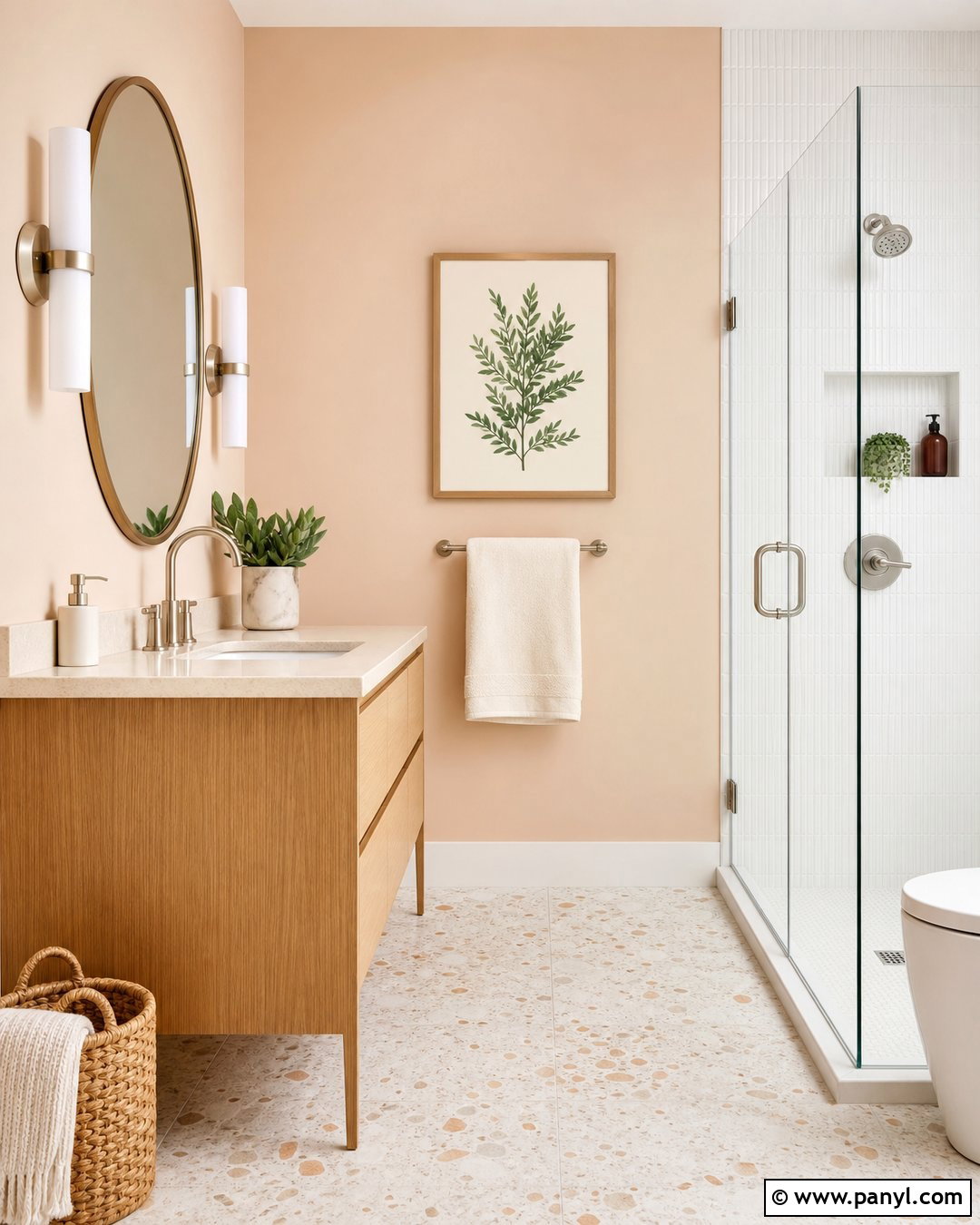 Pale Peach Bathroom Walls - 20 Light Colors For Bathroom Walls