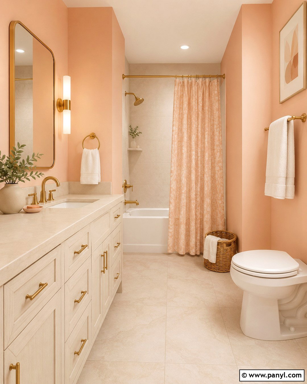 Pale Peach Bathroom - 20 Pale Bathroom Colors