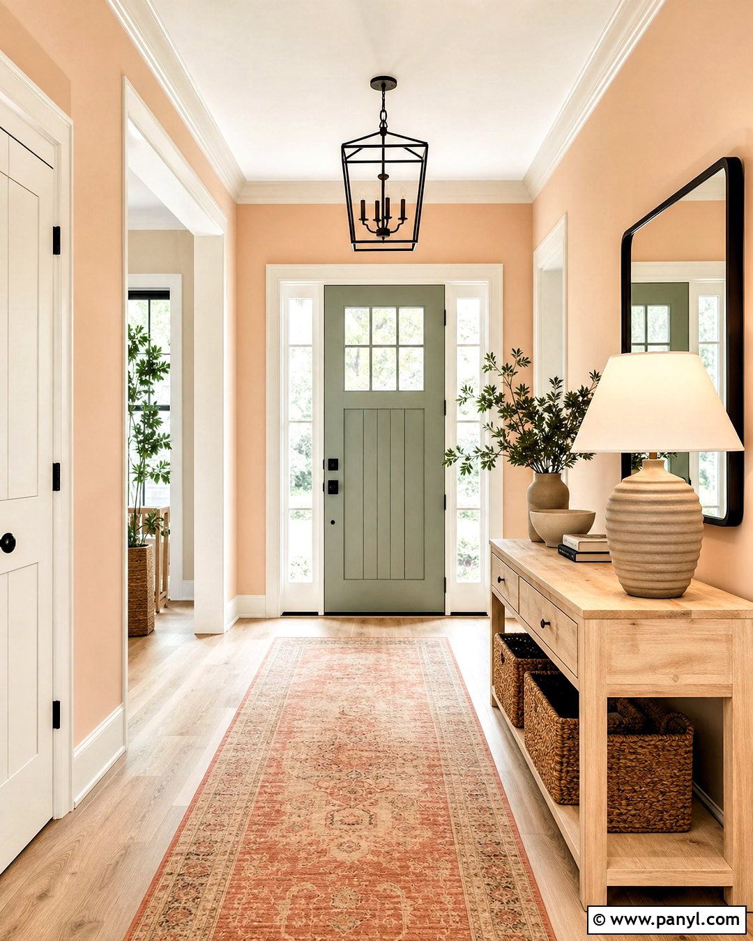 Pale Peach Entryway Walls - 20 entryway wall color ideas
