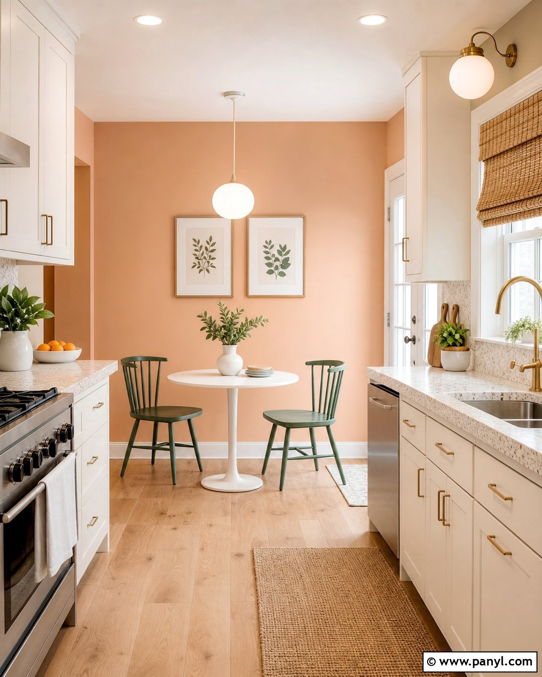 Pale Peach Kitchen Accent Wall - 30 kitchen accent wall color ideas