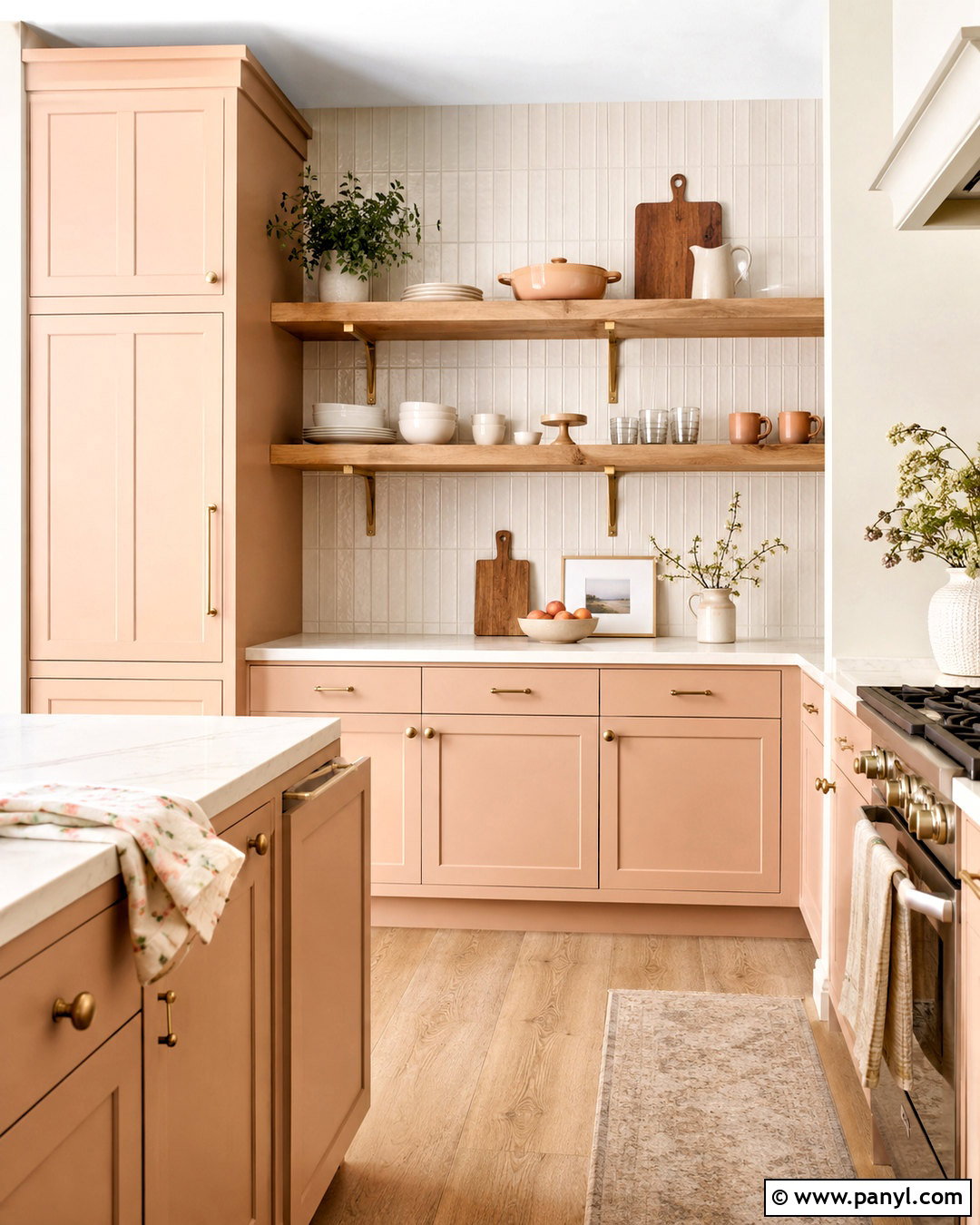 Pale Peach Kitchen Cabinets With Open Shelves - 20 peach kitchen cabinets