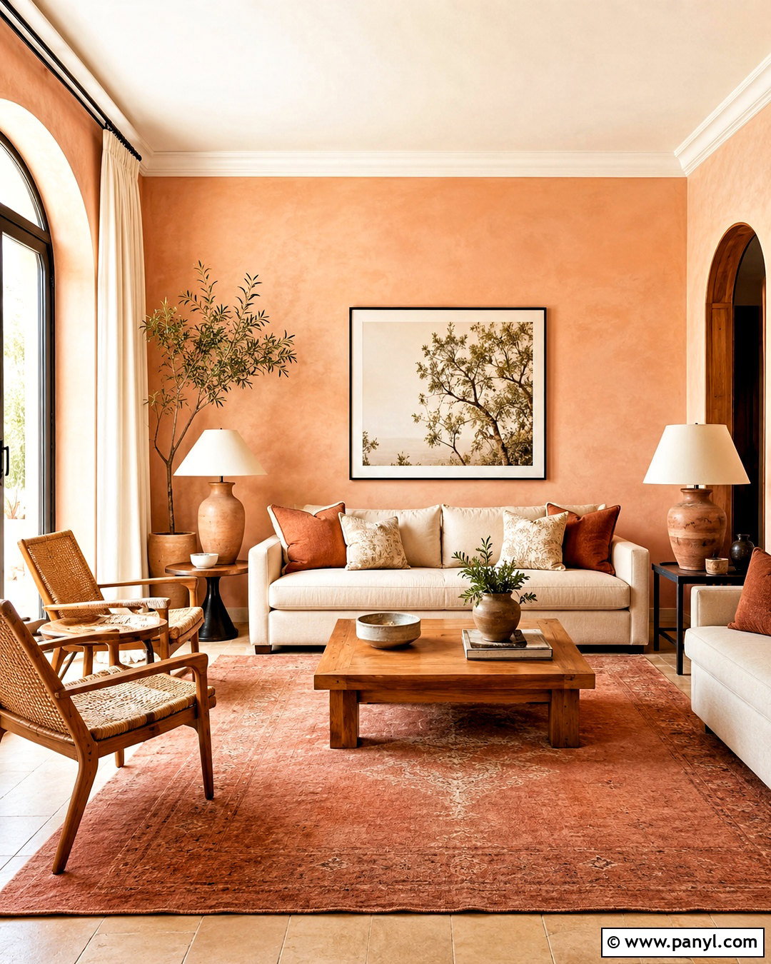Pale Peach Living Room - 20 living room pastel colors