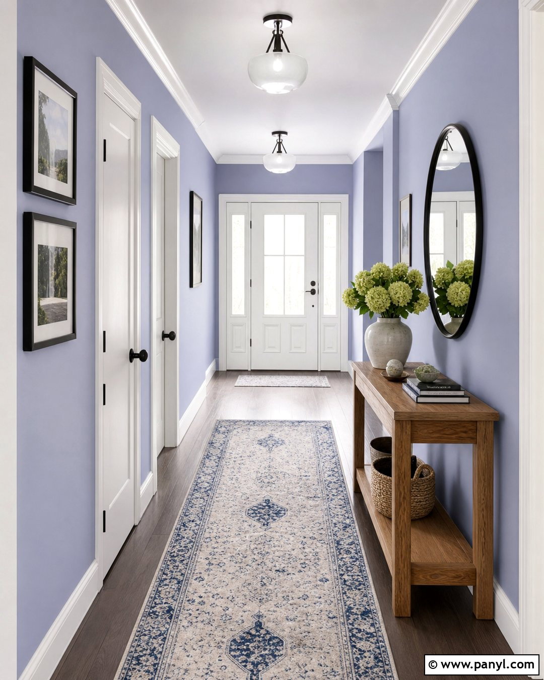 Pale Periwinkle Hallway - 25 Periwinkle Wall Color Ideas