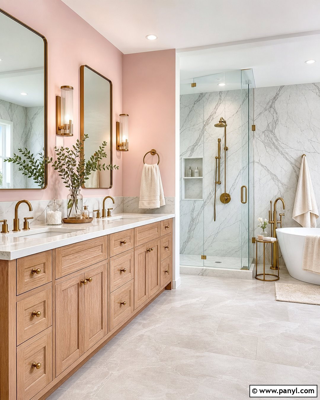 20 Modern Bathroom With Pink Accent Wall Ideas: Chic Looks