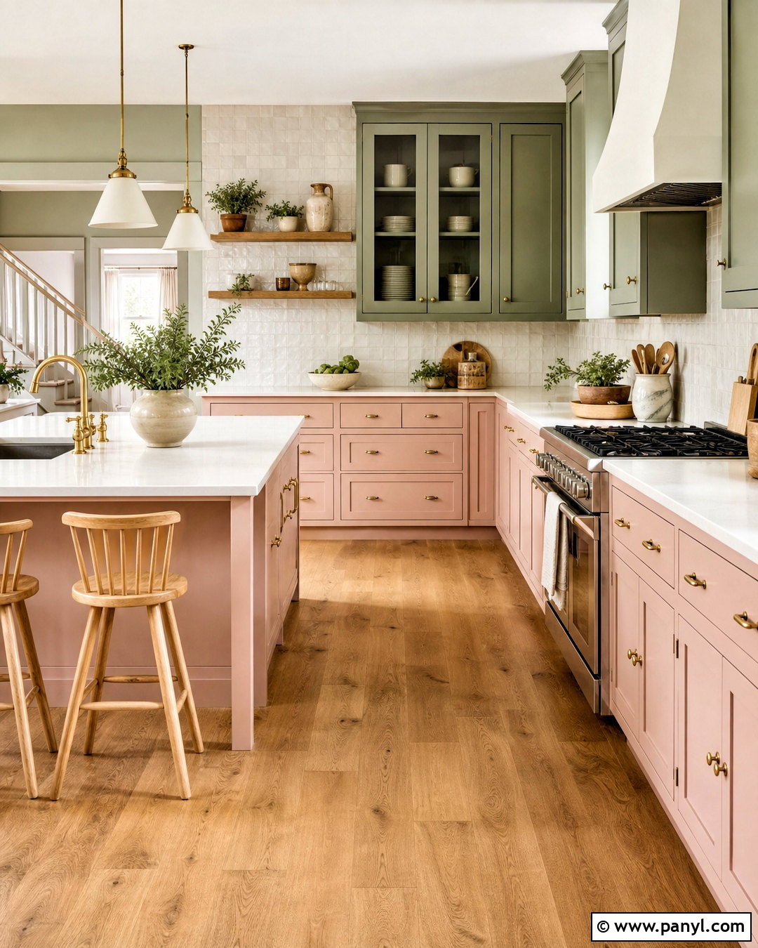 Pale Pink And Sage Green Kitchen - 20 pale pink kitchen ideas