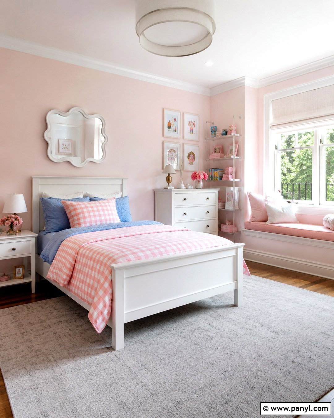 Pale Pink And White Girls Room - 20 Pink Wall Colors For Girls Room Ideas