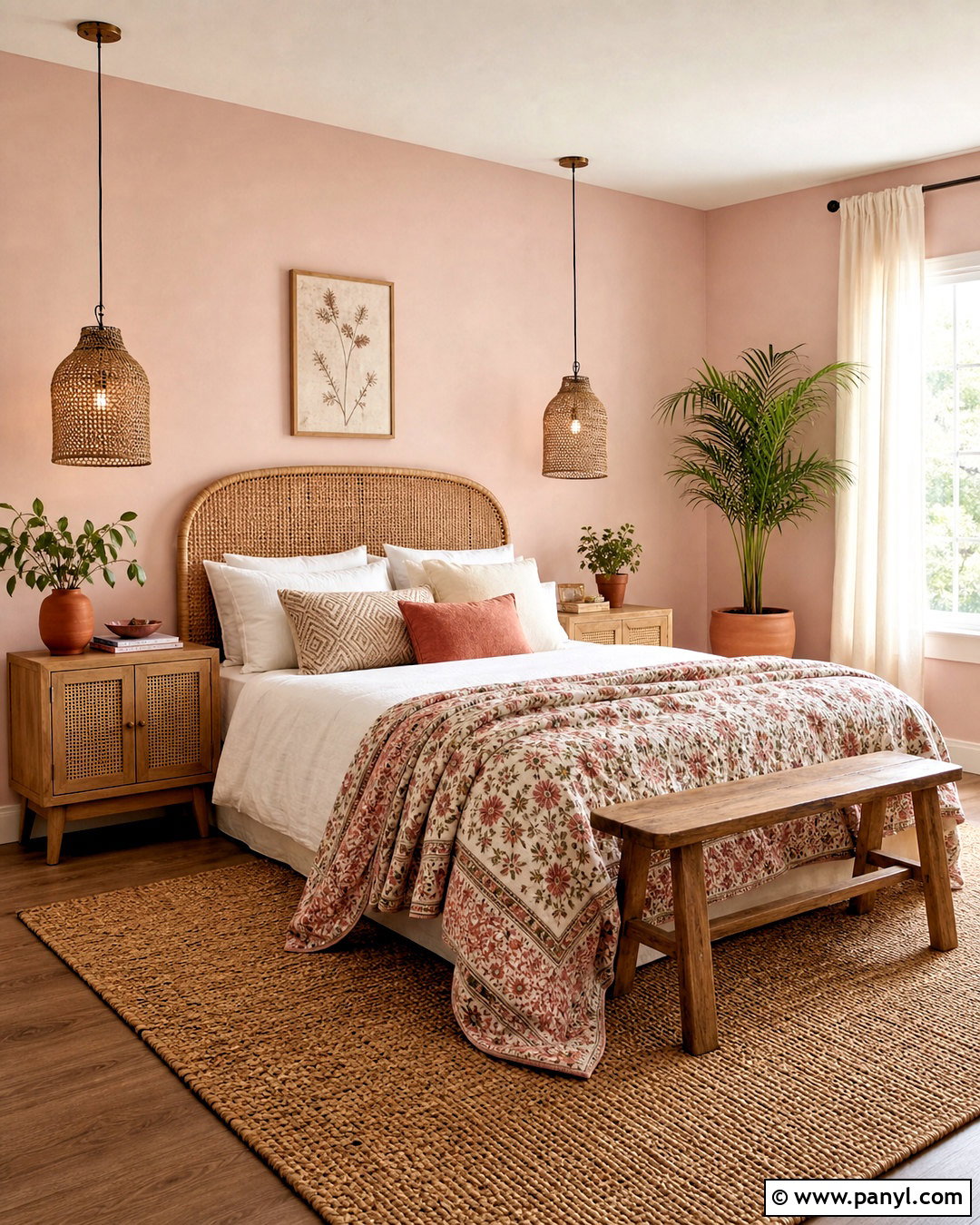 Pale Pink Boho Bedroom - 20 pale pink room ideas