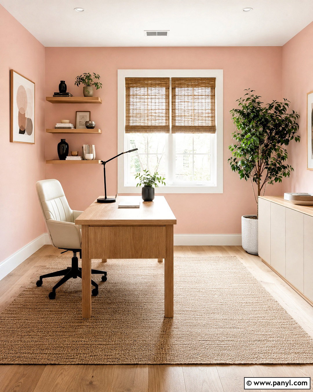 Pale Pink Home Office Walls - 20 pink room walls