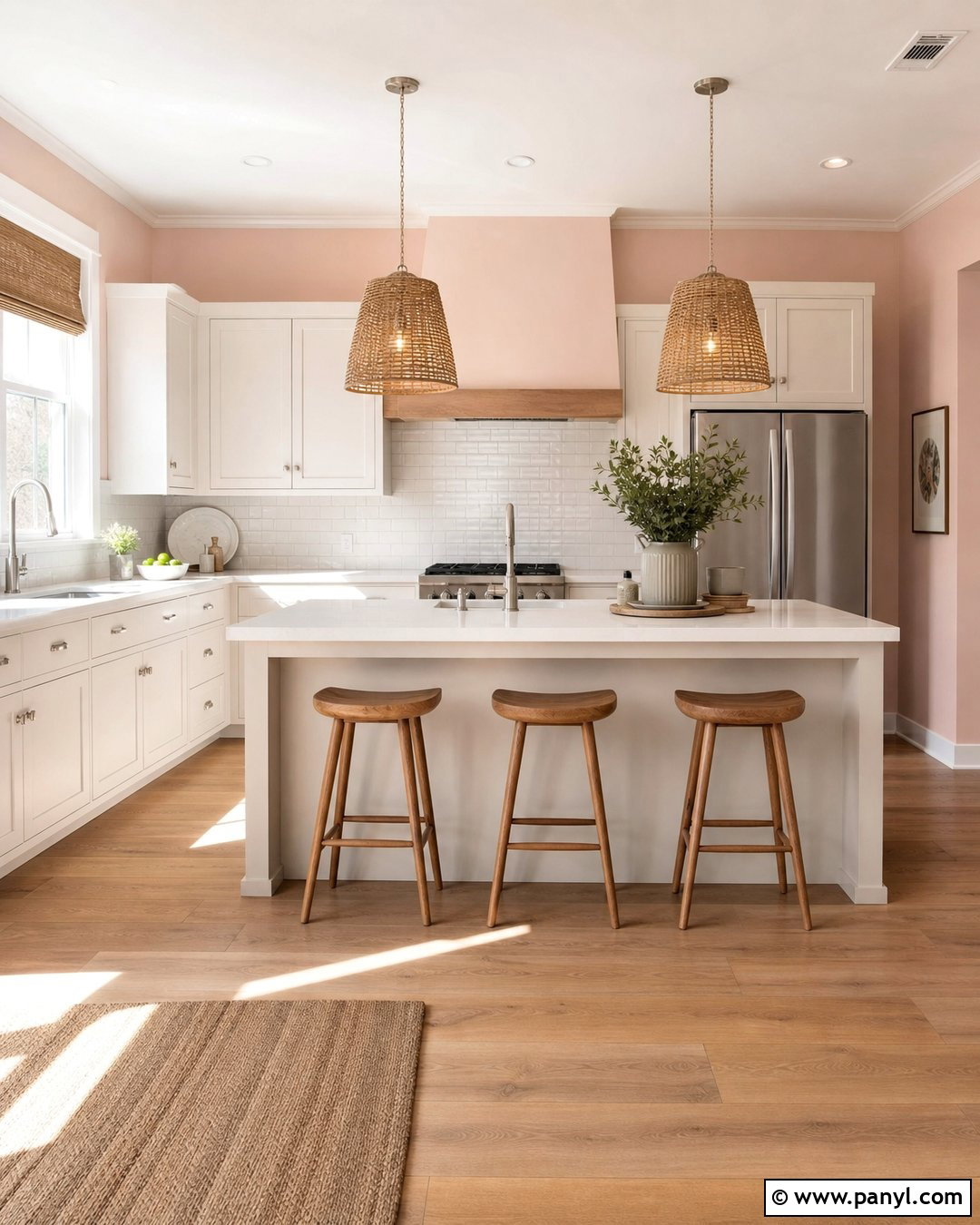 Pale Pink Kitchen Walls - 35 Pink Wall Color Ideas