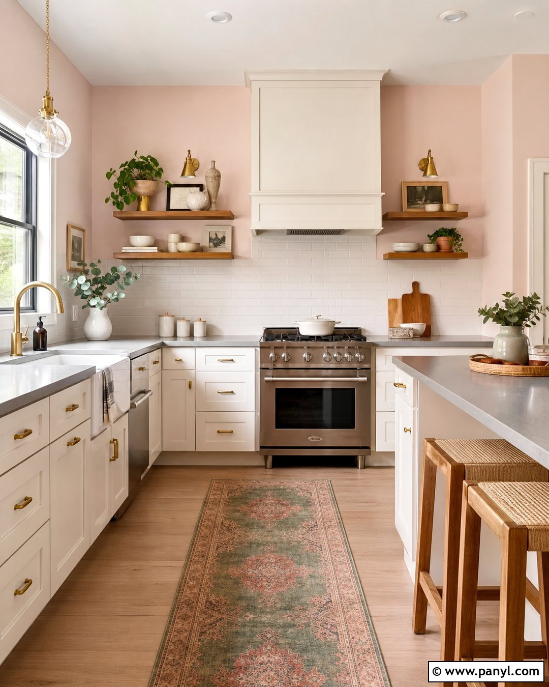 Pale Pink Kitchen Walls - 35 Pink Painted Walls