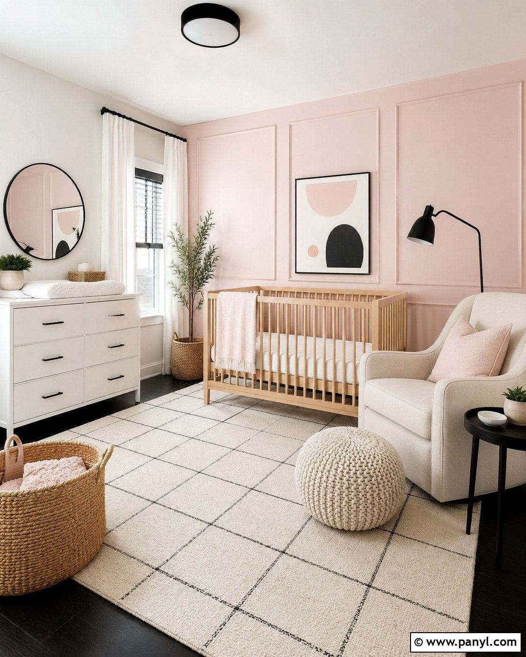 Pale Pink Nursery Walls With Black Accents - 20 Pale Pink Nursery Walls