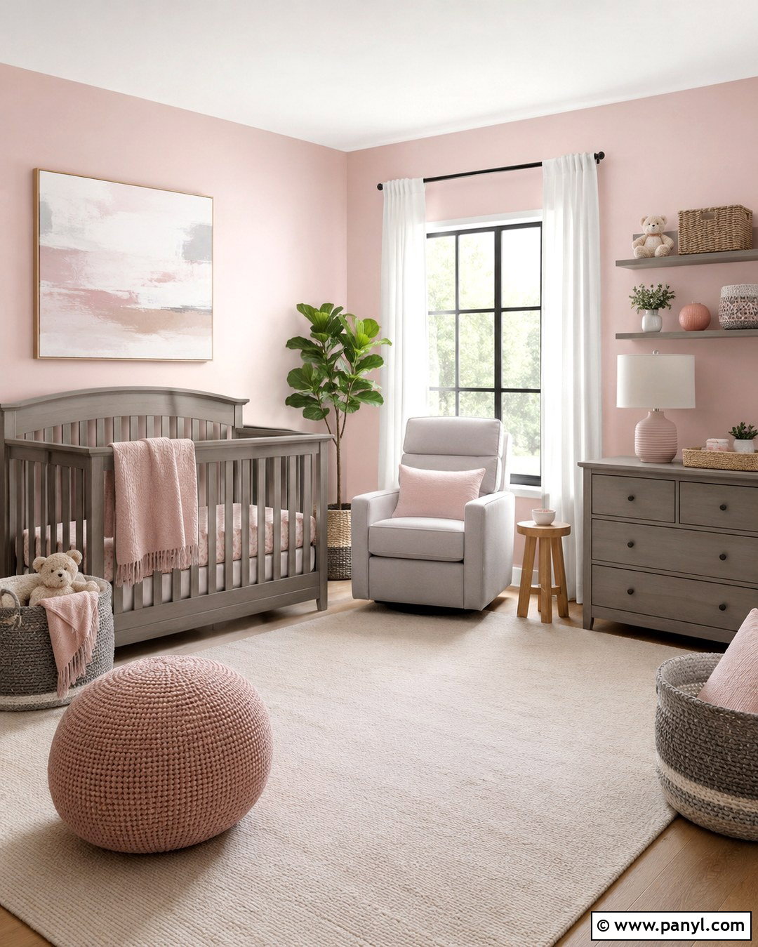 Pale Pink Nursery Walls With Gray Furniture - 20 Pale Pink Nursery Walls