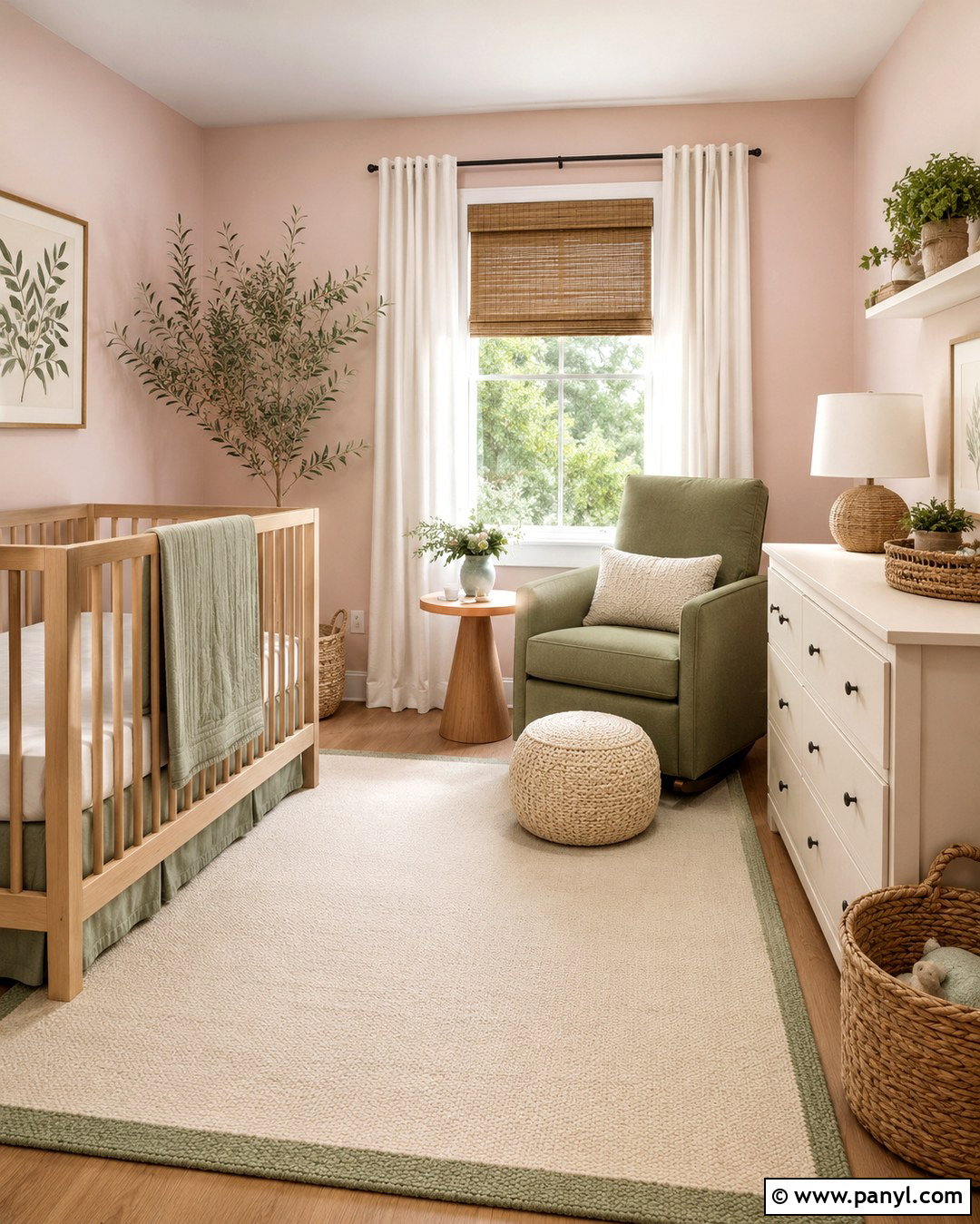 Pale Pink Nursery Walls With Greenery - 20 Pale Pink Nursery Walls