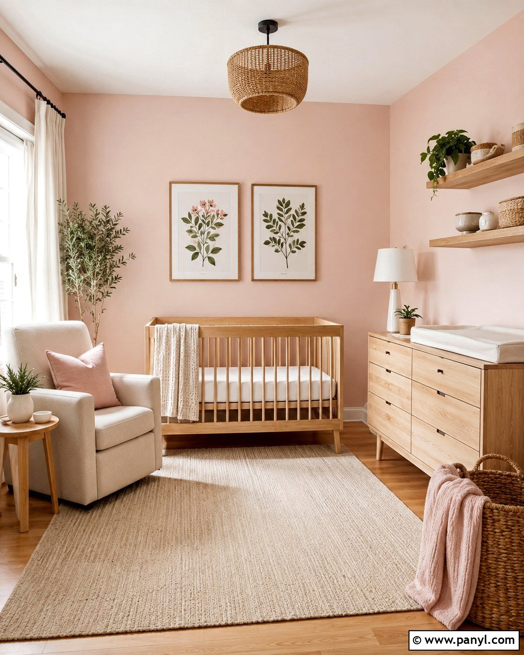 Pale Pink Nursery Walls With Natural Wood - 20 Pale Pink Nursery Walls