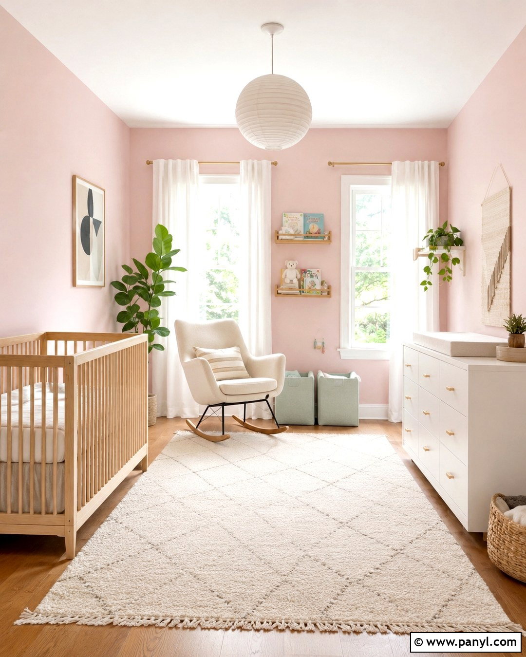Pale Pink Nursery Walls With Scandinavian Decor - 20 Pale Pink Nursery Walls