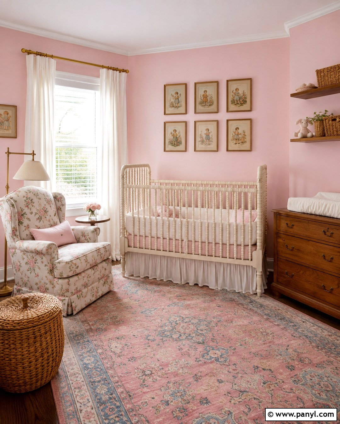 Pale Pink Nursery Walls With Vintage Furniture - 20 Pale Pink Nursery Walls