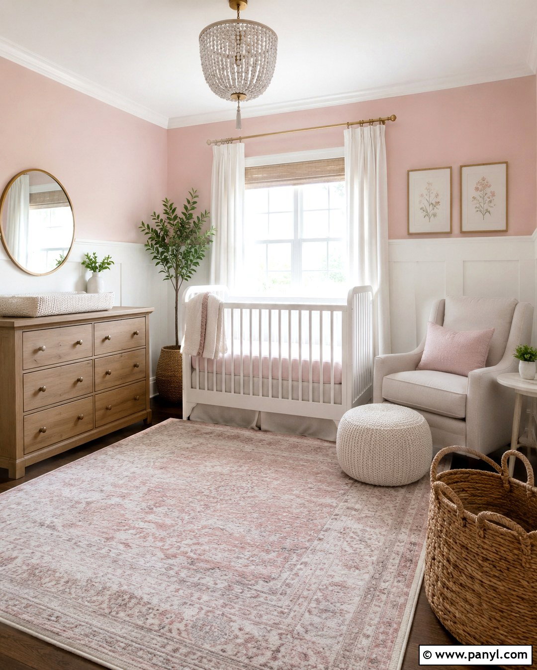 Pale Pink Nursery Walls With White Wainscoting - 20 Pale Pink Nursery Walls
