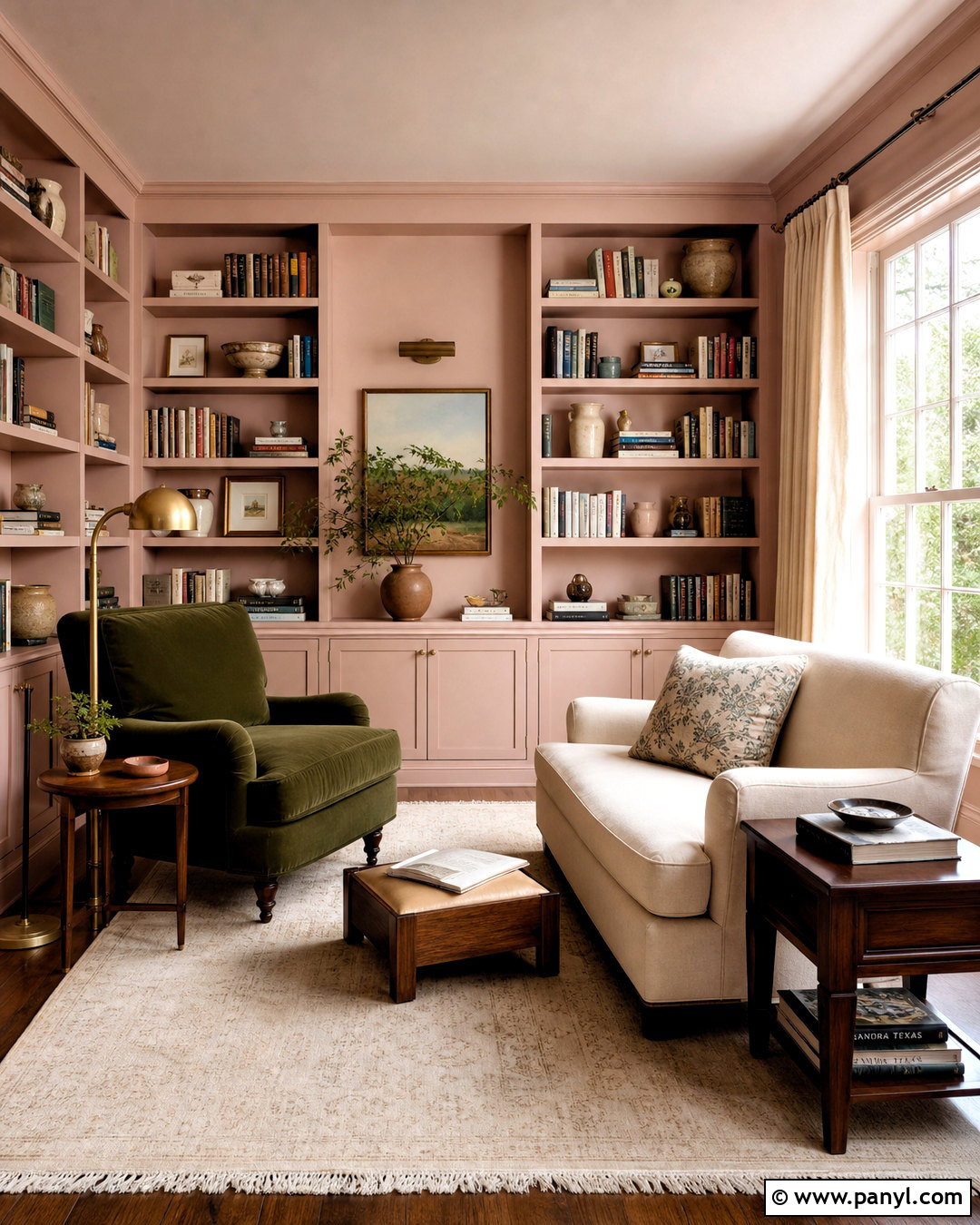 Pale Pink Reading Room - 20 pale pink room ideas