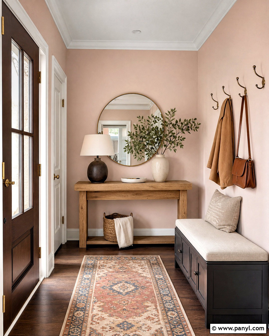 Pale Pink Walls In An Entryway - 20 pale pink walls