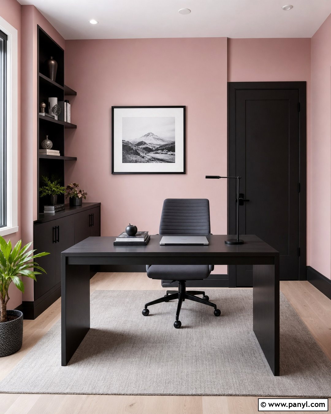 Pale Pink Walls With Charcoal Gray - 30 pink wall color combination ideas