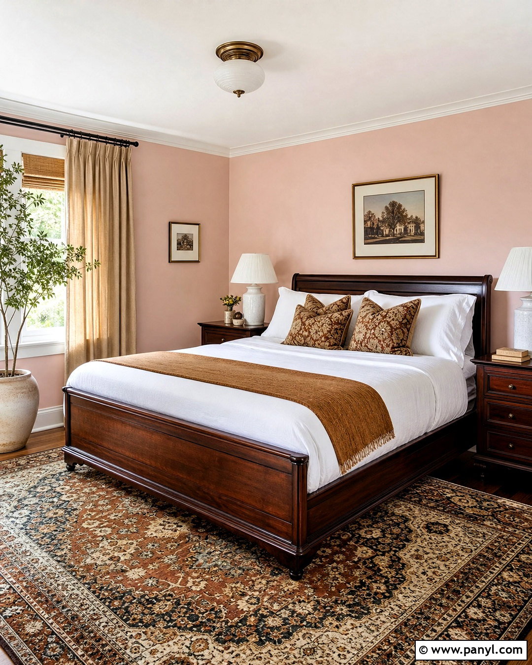 Pale Pink Walls With Dark Wood Furniture - 20 pale pink walls