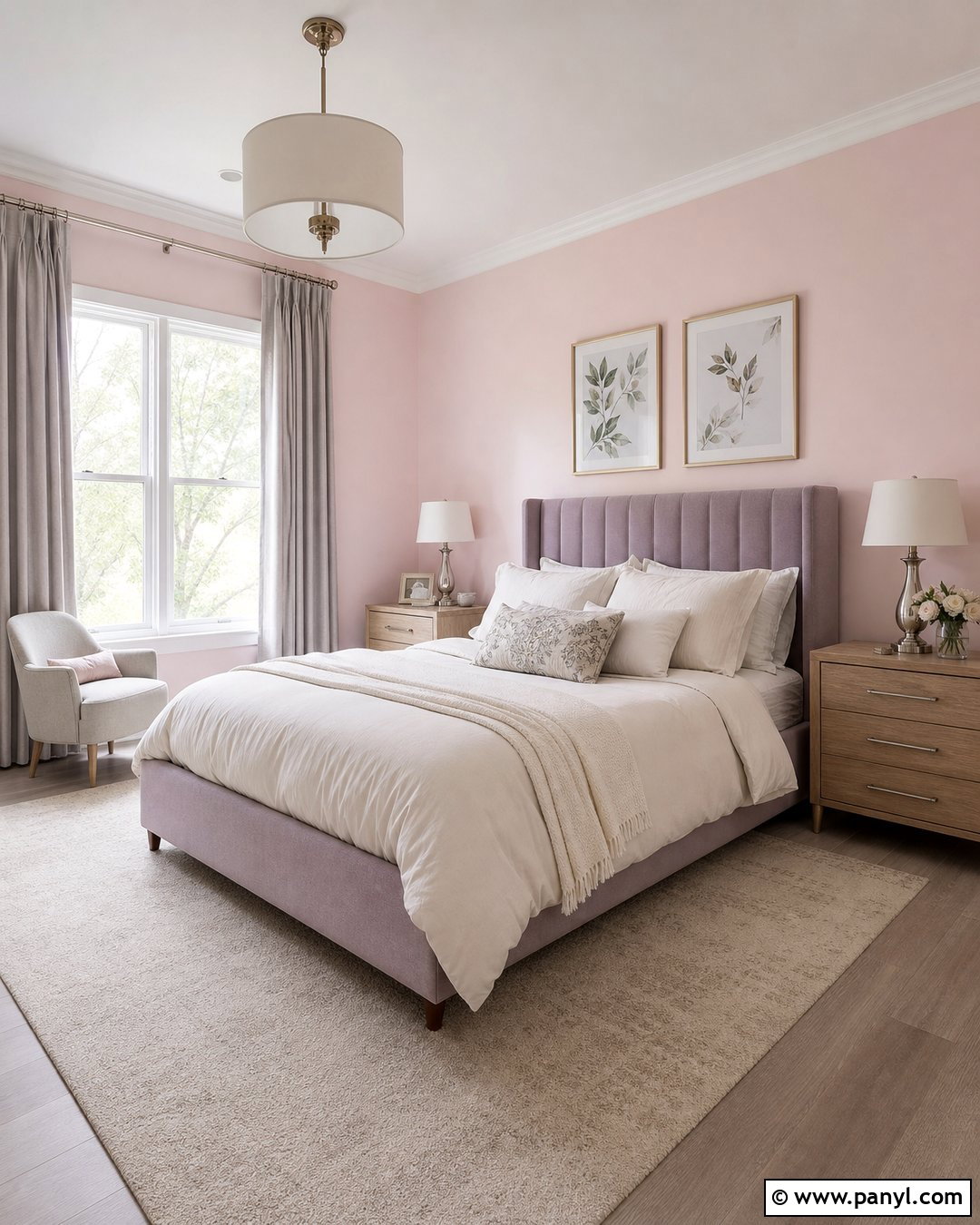 Pale Pink Walls With Lavender - 30 pink wall color combination ideas