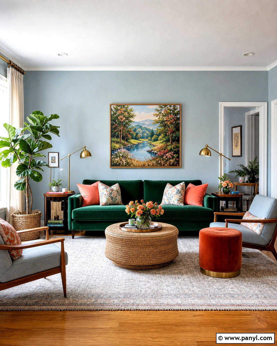 Pale Powder Blue Living Room - 20 modern living room paint color ideas