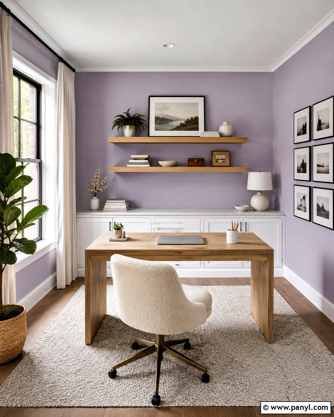 Pale Purple Home Office Walls - 20 neutral purple wall paint ideas