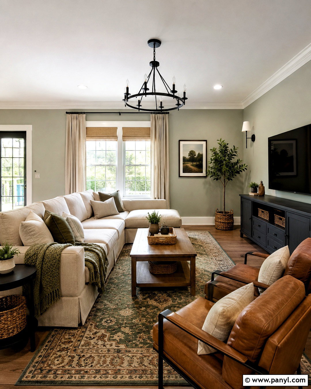 Pale Sage Family Room - 20 pastel room colors