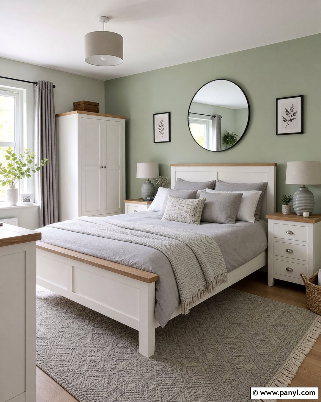 Pale Sage Green Accent Wall With Dove Grey - 20 Sage Green Accent Wall With Grey Ideas