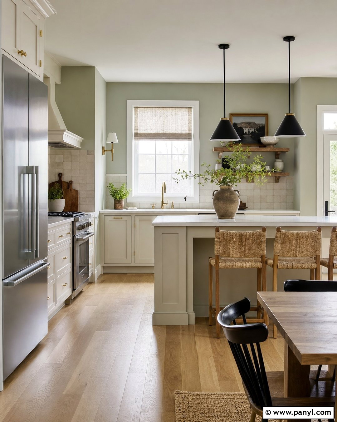 Pale Sage Green Kitchen Walls - 35 kitchen wall colors with cream cabinets