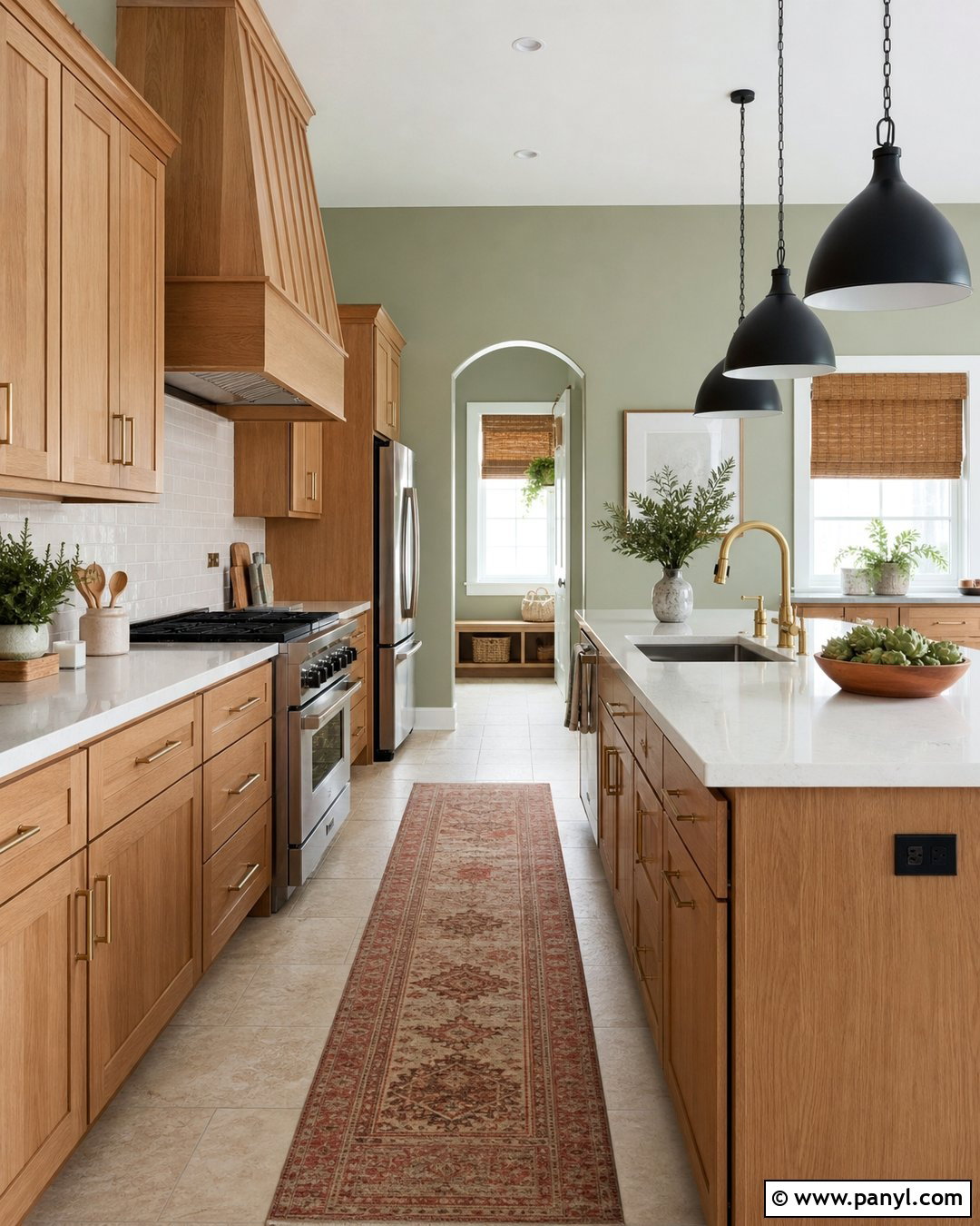 Pale Sage Green Walls With Honey Oak Cabinets - 35 honey oak kitchen cabinets wall color ideas
