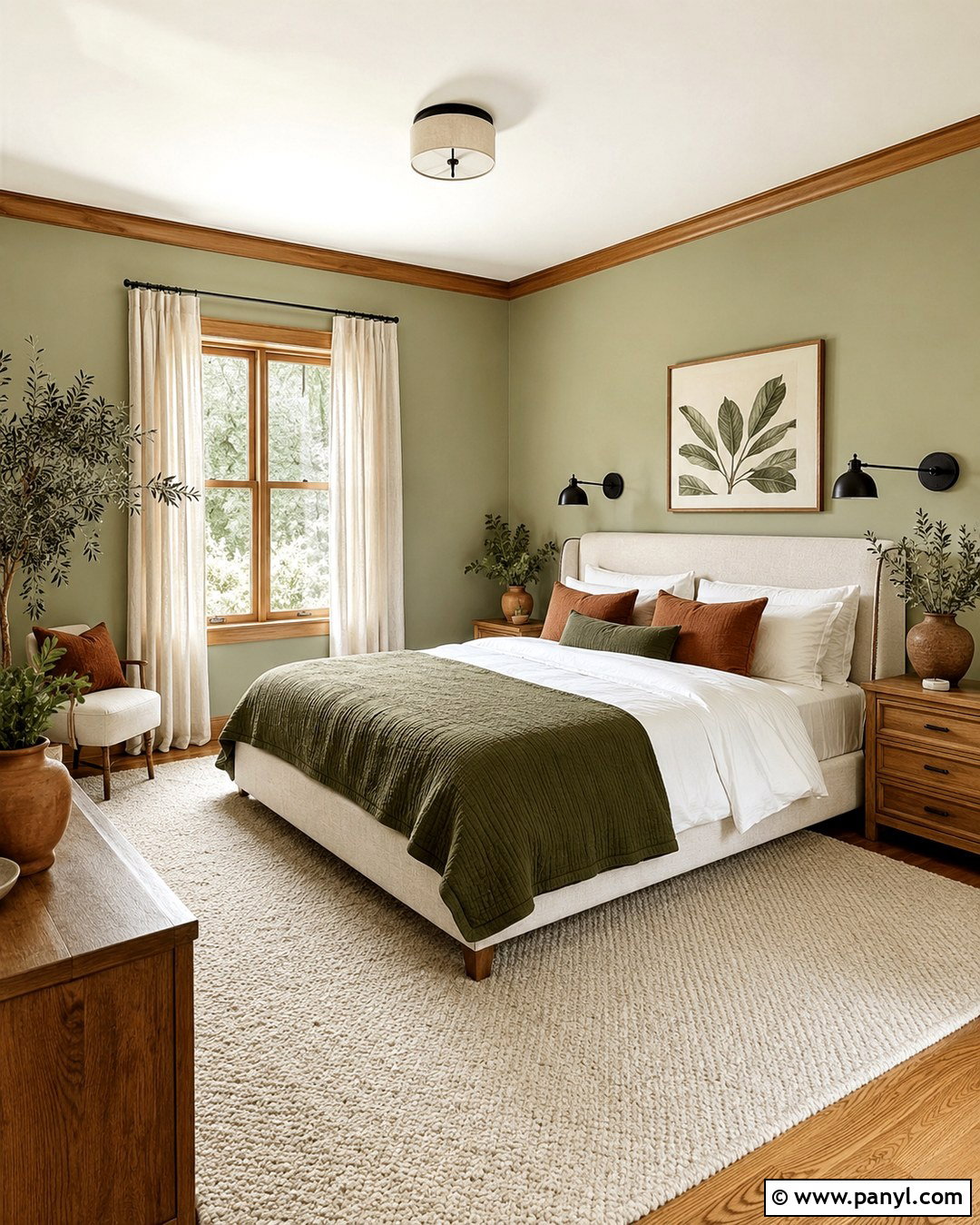 Pale Sage Green Walls With Oak Trim - 20 Paint Color With Oak Trim Ideas