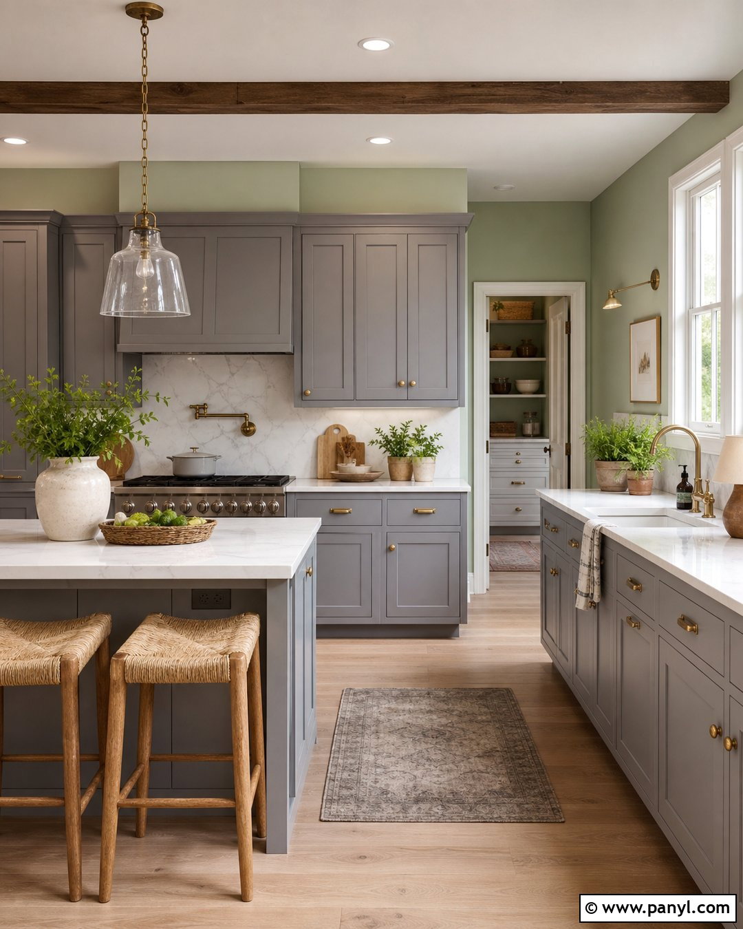 35 Kitchen Wall Colors With Grey Cabinets for a Polished Look