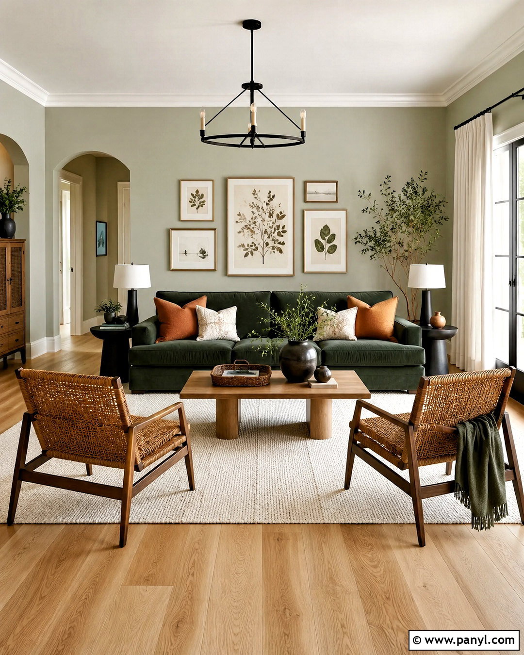 Pale Sage Wall Color With Green Sofa - 35 Wall Color For Green Sofa Ideas