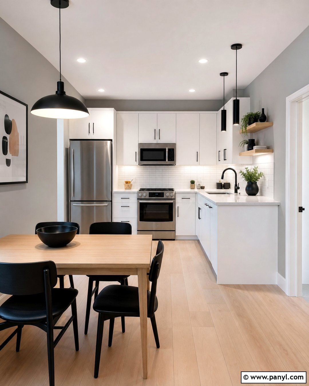 Pale Silver Gray Kitchen Walls - 20 Best Gray Kitchen Wall Color Ideas