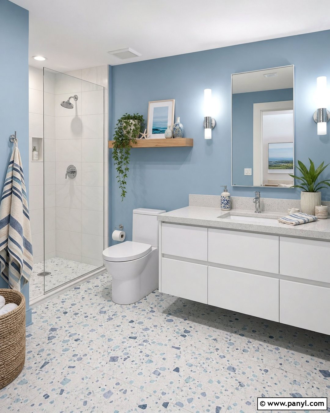 Pale Sky Blue Bathroom Walls - 20 Light Colors For Bathroom Walls