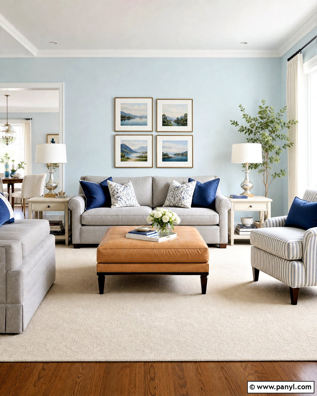 Pale Sky Blue Living Room - 20 calming paint colors for living room ideas