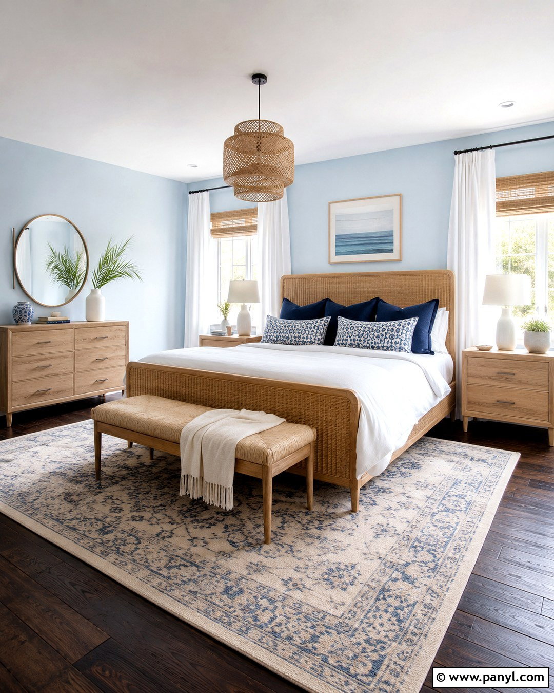 Pale Sky Blue Walls With Dark Floors - 20 Dark Floor Wall Color Ideas
