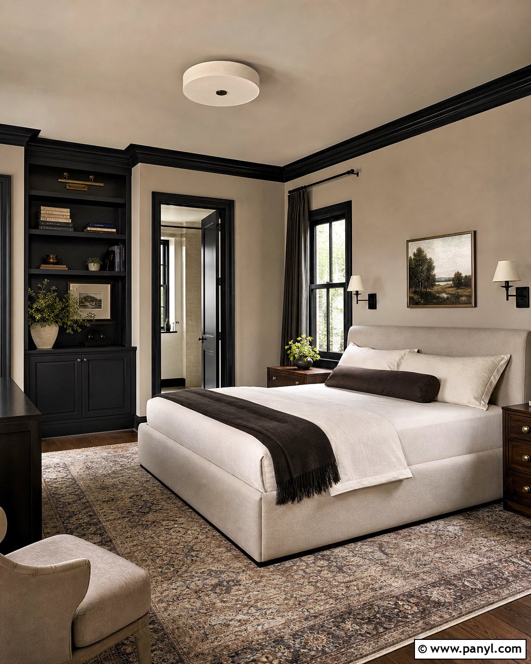 Pale Taupe Walls With Black Trim - 20 black trim interior color schemes