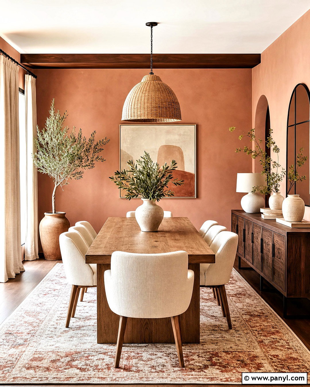 Pale Terracotta Dining Room - 20 light room color ideas