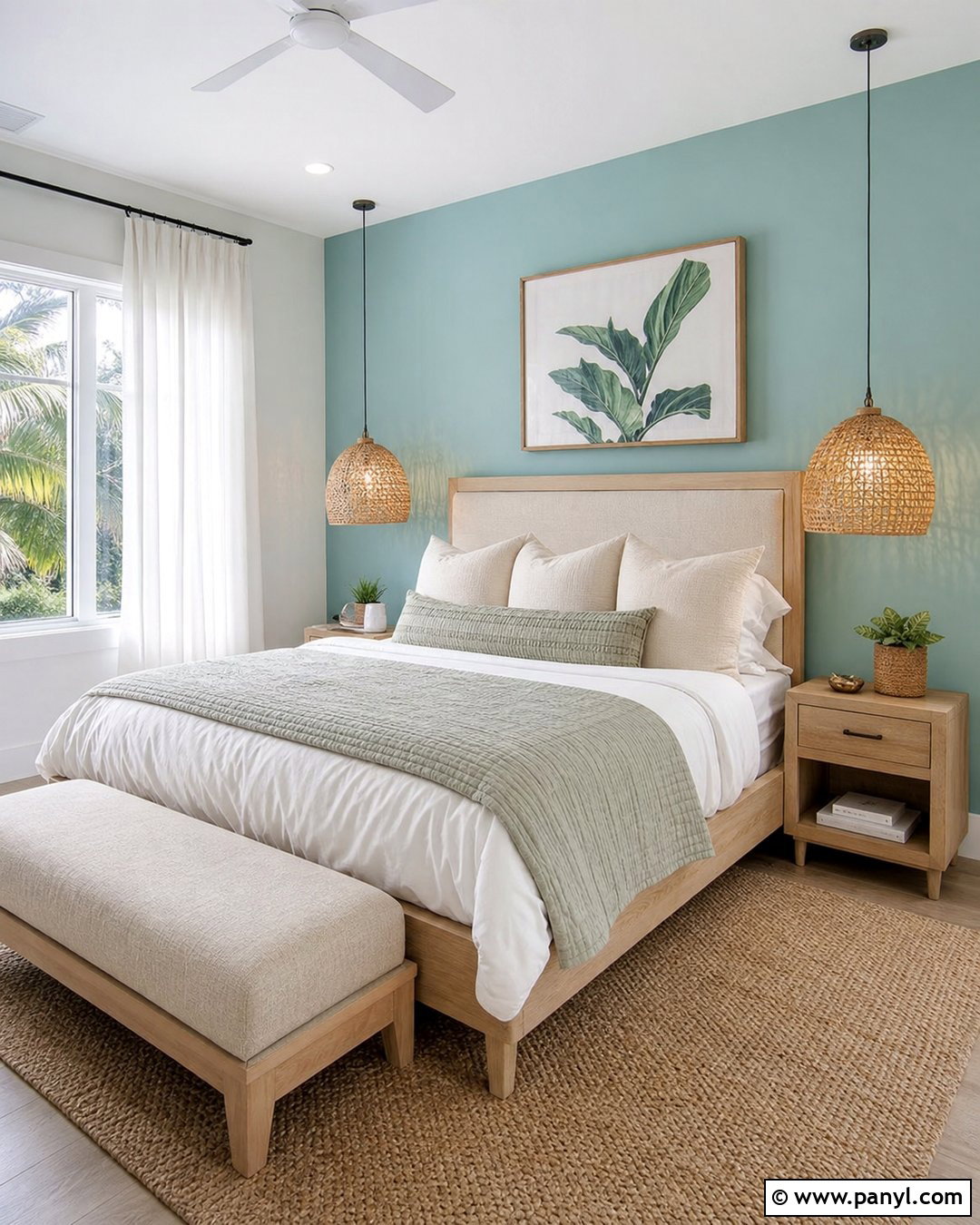Pale Turquoise Accent Wall Bedroom - 30 turquoise accent wall ideas