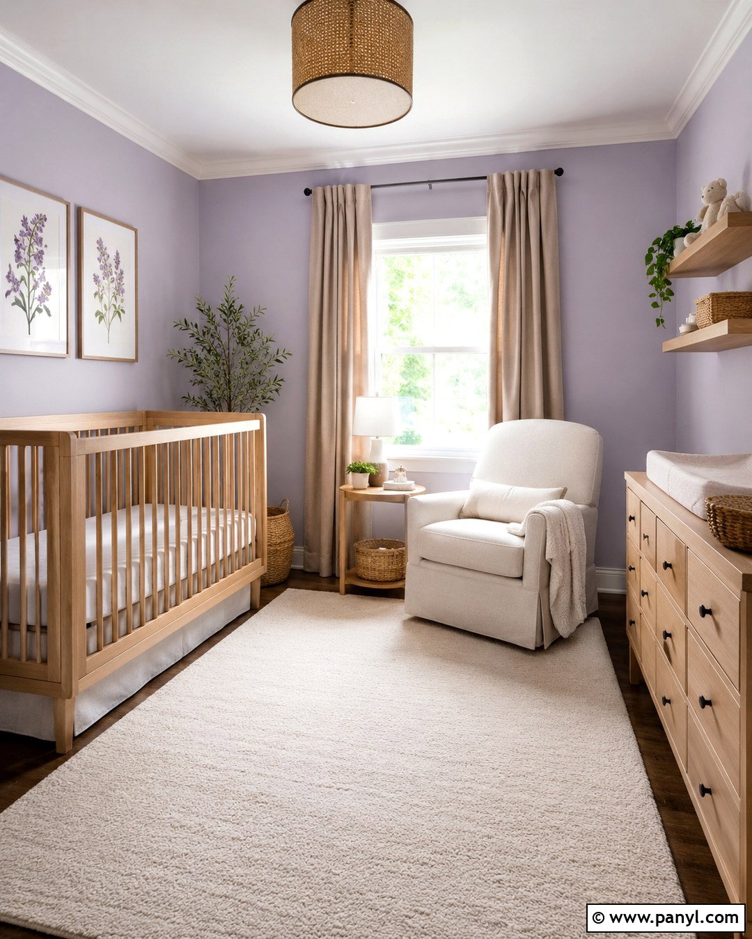 Pale Violet Nursery Walls - 20 Violet Color Wall Ideas