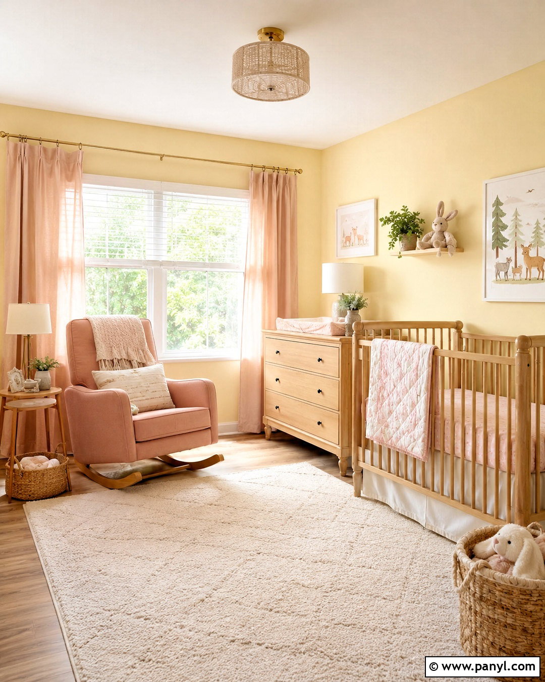 Pale Yellow And Blush Pink Nursery - 20 pale yellow color palette ideas