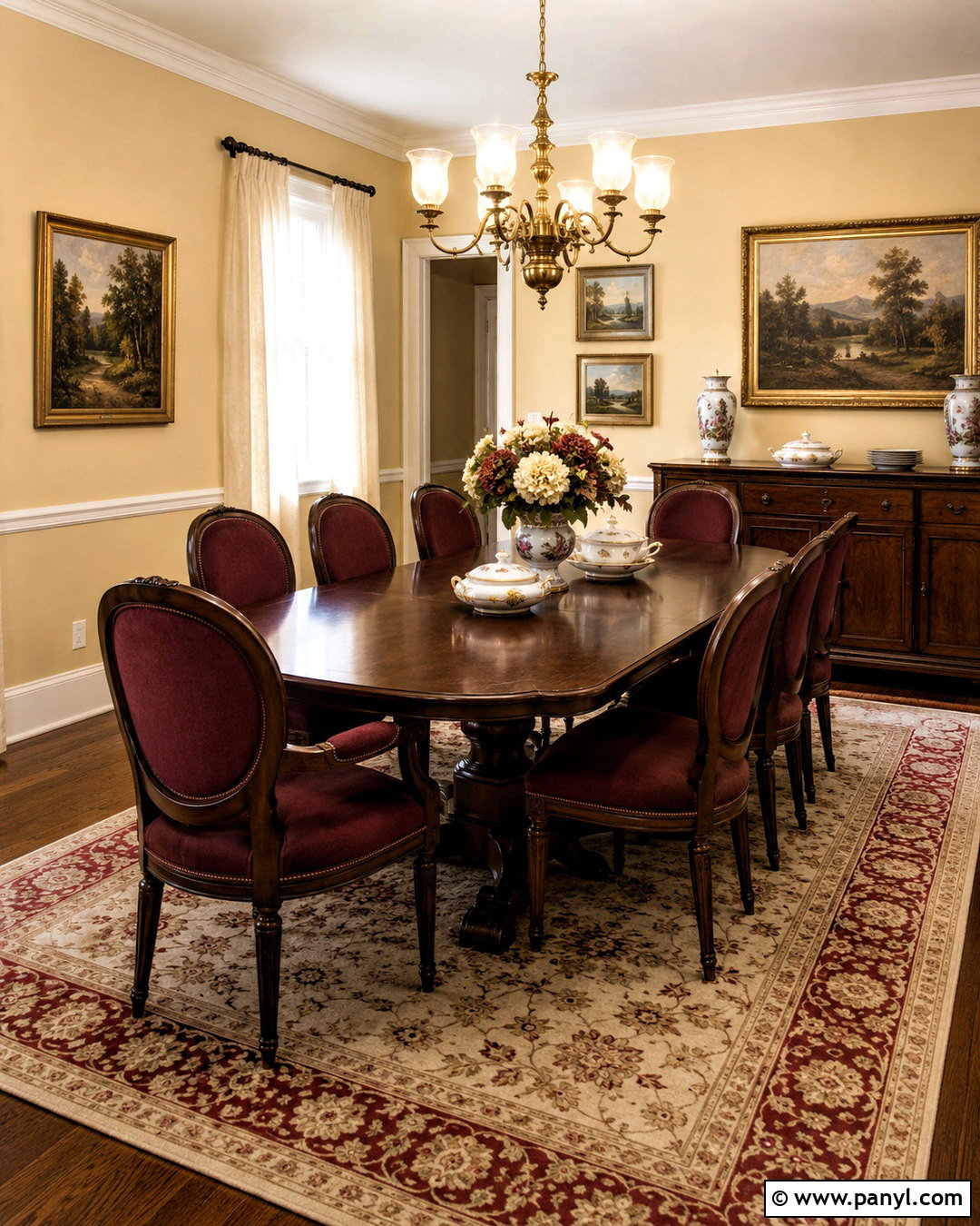 Pale Yellow And Burgundy Dining Room - 20 pale yellow color palette ideas