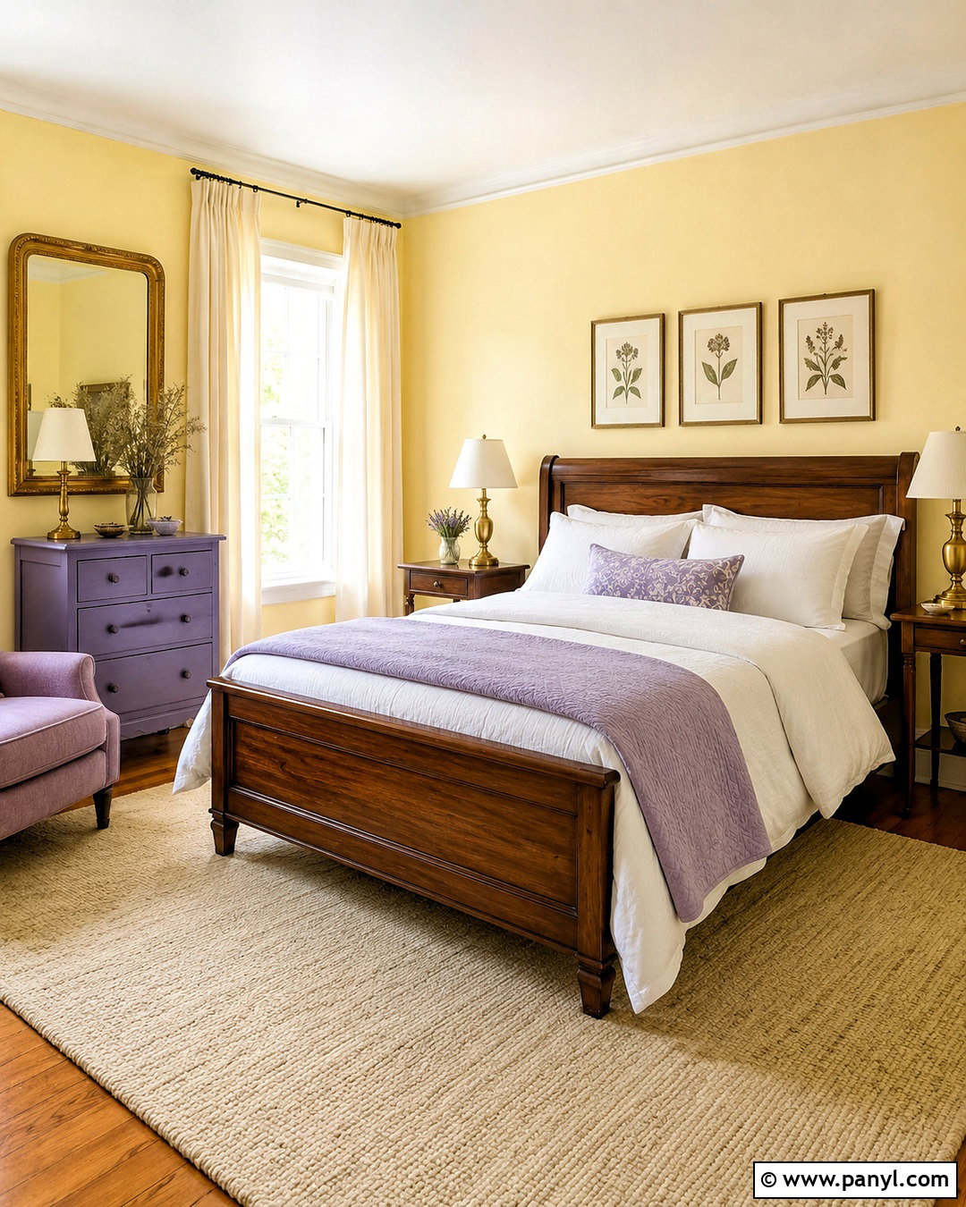 Pale Yellow And Lavender Guest Room - 20 pale yellow color palette ideas